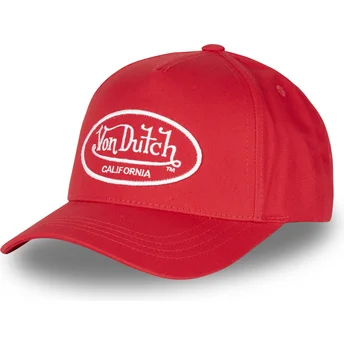 Καπέλο Von Dutch με καμπύλη γείσο LOF C6 Κόκκινο Ρυθμιζόμενο