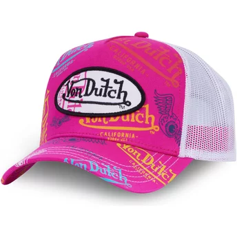 Ροζ και λευκό trucker καπέλο LE FUS από την Von Dutch