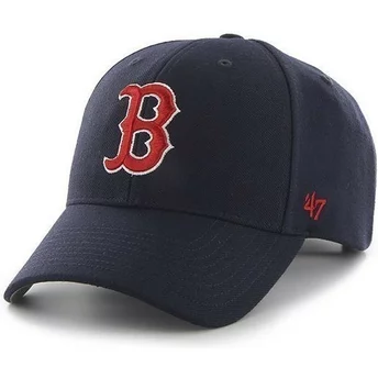 Καπέλο 47 Brand με καμπυλωτό γείσο, Κόκκινο Λογότυπο Boston Red Sox MLB Clean Up σε Ναυτικό Μπλε Χρώμα
