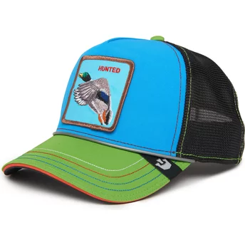 Μπλε, μαύρο και πράσινο παπιοκυνηγητικό trucker καπέλο Hunted Get the Zapper Insert Coin Vol.2 The Farm της Goorin Bros.