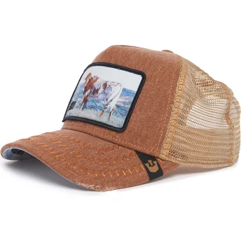 Καπέλο trucker καφέ βόδι Horny Model No. H02NY Rodeo The Farm της Goorin Bros.