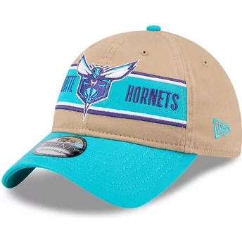 Καφέ και μπλε καπέλο με καμπύλη γείσο, ρυθμιζόμενο 9TWENTY Draft 2024 των Charlotte Hornets NBA από την New Era