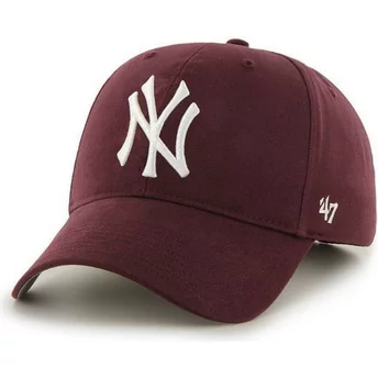 Καπέλο με καμπύλη γείσο New York Yankees MLB Maroon της εταιρείας 47 Brand