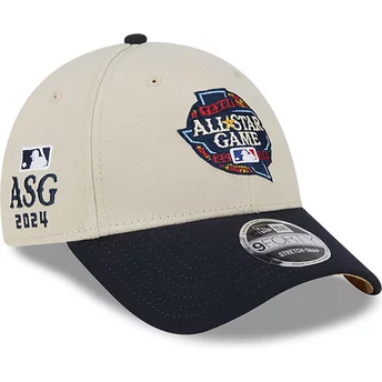 Κυρτή καπέλο σε μπεζ και ναυτικό μπλε χρώμα snapback All Star Game 9FORTY Stretch Snap Fan Pack από το MLB της New Era