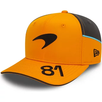 Πορτοκαλί και γκρι καπέλο με καμπύλη γείσο snapback Oscar Piastri 9FIFTY Original Fit από την McLaren Racing Formula 1 της New E