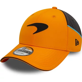 Πορτοκαλί και γκρι καπέλο με καμπυλωτή γείσονα snapback 9FORTY από τη McLaren Racing Formula 1 της New Era