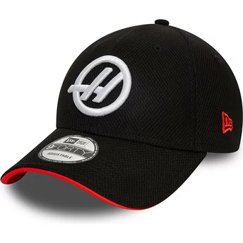 Μαύρο snapback καπέλο με καμπυλωτό γείσο 9FORTY Side Patch της ομάδας Haas F1 Team Formula 1 από την New Era