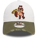 gorra-curva-blanca-y-verde-ajustable-9twenty-washed-de-diablo-de-tasmania-looney-tunes-de-new-era