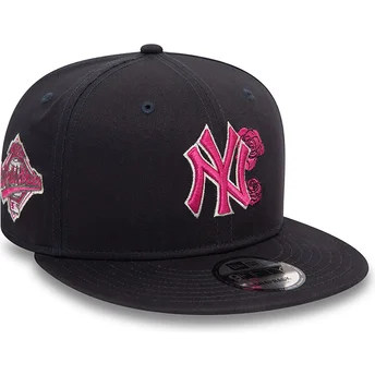 Μπλε σκούρο snapback με ροζ λογότυπο 9FIFTY Seasonal Flower των New York Yankees MLB από την New Era