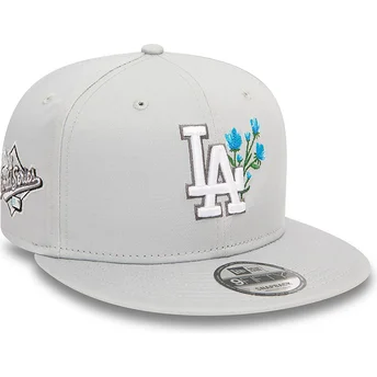 Γκρι Φλατ Καπέλο Snapback 9FIFTY Εποχιακό Λουλούδι των Los Angeles Dodgers MLB από την New Era