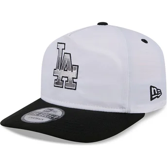 Λευκό και μαύρο καπέλο με καμπυλωτή γείσονα snapback GOLFER με Χρωμέ Λογότυπο των Los Angeles Dodgers MLB από την New Era