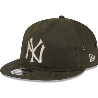 Πράσινο ρυθμιζόμενο καπέλο 9FIFTY Waxed Canvas των New York Yankees MLB από την New Era