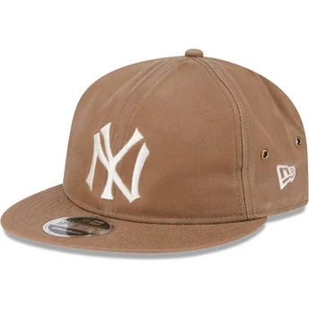 Ρυθμιζόμενο καφέ επίπεδο καπέλο 9FIFTY Waxed Canvas των New York Yankees MLB από την New Era