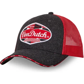 Μαύρο και κόκκινο τρακερ καπέλο MIXGREY03 από την Von Dutch