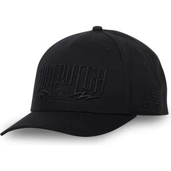 Μαύρο καπέλο snapback ROCK01 με καμπύλη γείσονα από την Von Dutch