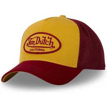 Κίτρινο και κόκκινο trucker καπέλο BURG της Von Dutch