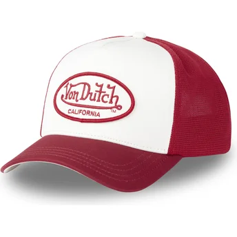 Καπέλο τύπου trucker λευκό και κόκκινο CHIL της Von Dutch