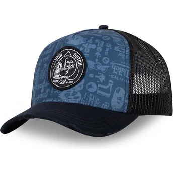 Μπλε και μαύρο trucker καπέλο LOGOS02 από την Von Dutch