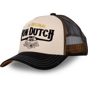 Μπεζ και μαύρο trucker καπέλο THE της Von Dutch