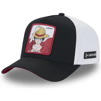 Μαύρο και άσπρο καπέλο snapback με καμπύλη γείσο Monkey D. Luffy OP4 HAT One Piece από τη Capslab