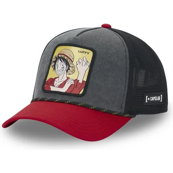 Μαύρο και κόκκινο τράκερ καπέλο Monkey D. Luffy OP4 MUG One Piece από την Capslab