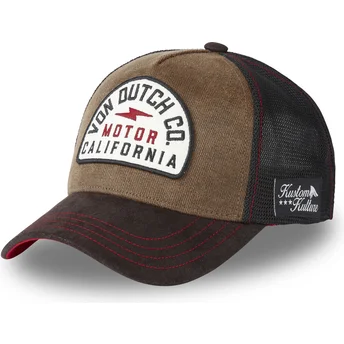 Καφέ και μαύρο trucker καπέλο LEA03 από την Von Dutch