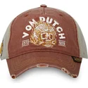 gorra-curva-marron-y-gris-ajustable-fir-cb-de-von-dutch