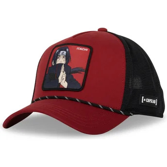 Κόκκινο και μαύρο trucker καπέλο Itachi Uchiha RED Naruto από την Capslab