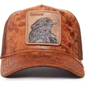 gorra-trucker-marron-cuervo-danger-crow-the-farm-de-goorin-bros