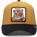 gorra-trucker-marron-y-negra-tigre-the-wildcat-tiger-big-cats-the-farm-de-goorin-bros