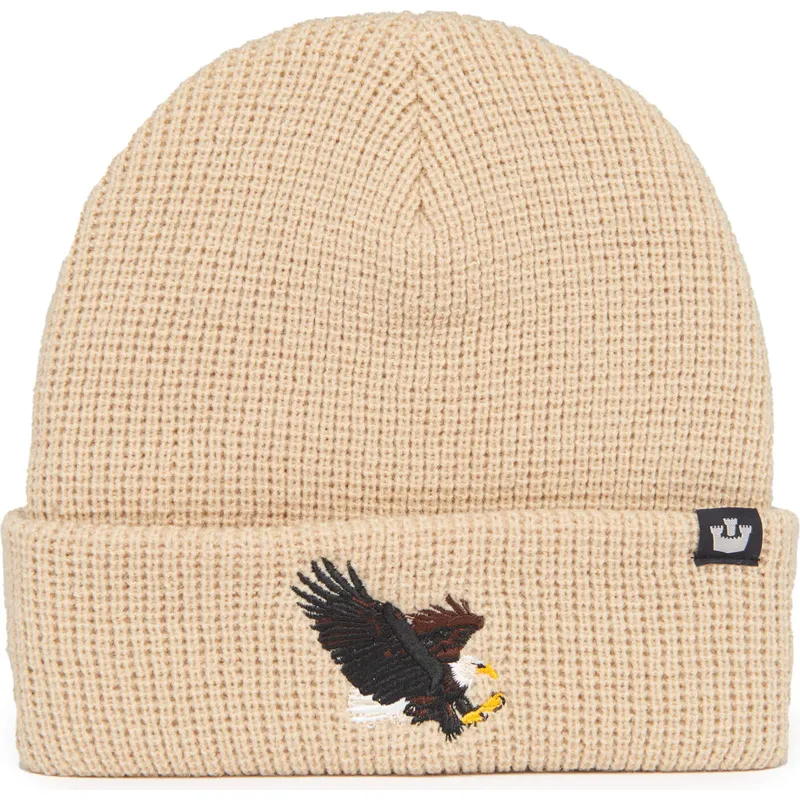 gorro-beige-aguila-ribbedeagle-classic-knit-the-farm-de-goorin-bros