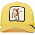 gorra-trucker-amarilla-para-nino-cabra-kid-kid-the-farm-de-goorin-bros