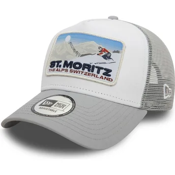 Γκρι trucker καπέλο Α Frame Ski Patch από St Moritz Πόλεις και Παραλίες της New Era