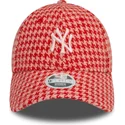 gorra-curva-rosa-ajustable-para-mujer-9forty-houndstooth-de-new-york-yankees-mlb-de-new-era