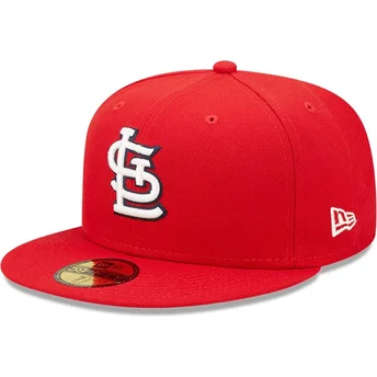 Κόκκινο καπέλο flat fit 59FIFTY AC Perf των St. Louis Cardinals MLB της New Era
