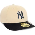 gorra-curva-beige-y-azul-marino-ajustada-59fifty-low-profile-cord-de-new-york-yankees-mlb-de-new-era