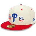 gorra-plana-beige-y-roja-ajustada-59fifty-93-division-de-philadelphia-phillies-mlb-de-new-era