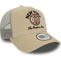 gorra-trucker-beige-9forty-a-frame-cord-graphic-de-new-york-estados-y-paises-de-new-era