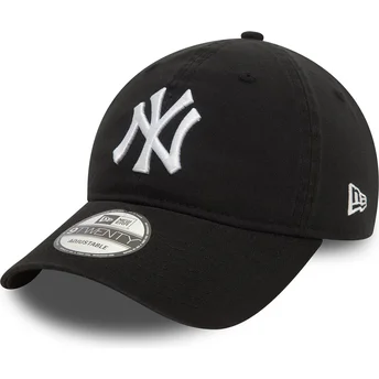 Ρυθμιζόμενο καπέλο με καμπύλη μαύρο 9TWENTY Washed των New York Yankees MLB της New Era