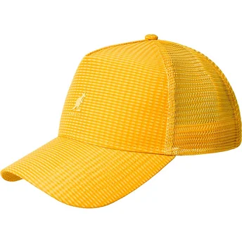 Κίτρινο trucker καπέλο Seersucker Mesh Warm Apricot από την Kangol