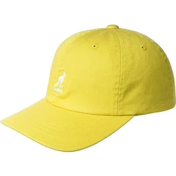 Ρυθμιζόμενο κίτρινο καπέλο με καμπύλη Washed Baseball Lemon Sorbet από τη Kangol