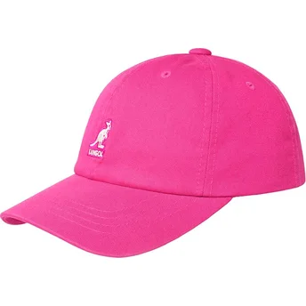 Ρυθμιζόμενο ροζ καπέλο με καμπύλη χείλος Washed Baseball Electric Pink της Kangol