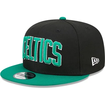 Μαύρο και πράσινο επίπεδο καπέλο snapback 9FIFTY Statement των Boston Celtics NBA από την New Era