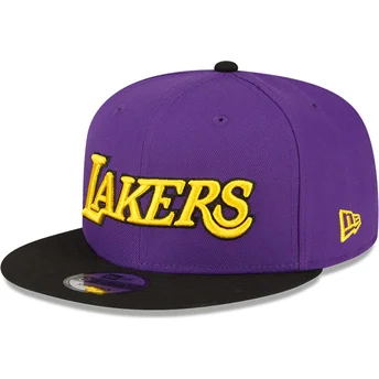 Μοβ και μαύρο snapback καπέλο 9FIFTY Statement των Los Angeles Lakers NBA από την New Era