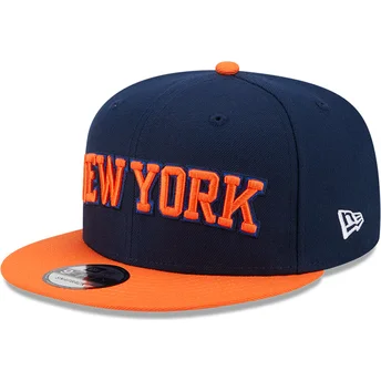 Μπλε ναυτικό και πορτοκαλί snapback καπέλο 9FIFTY Statement των New York Knicks NBA από την New Era