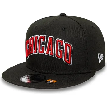 Μαύρο καπέλο snapback 9FIFTY Statement των Chicago Bulls NBA από την New Era