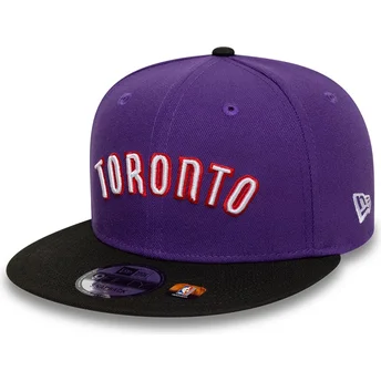 Μοβ και μαύρο snapback καπέλο 9FIFTY Classic των Toronto Raptors NBA από την New Era