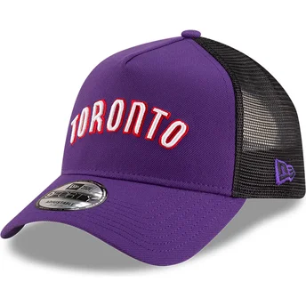 Βιολετί και μαύρο τράκερ καπέλο Α Frame Classic των Toronto Raptors NBA από την New Era