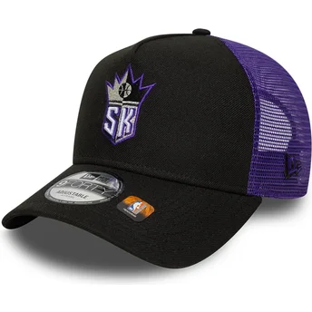 Μαύρο και βιολετί trucker καπέλο A Frame Classic των Sacramento Kings NBA από τη New Era