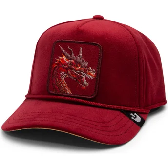 Κόκκινο snapback με καμπυλωτό γείσο με δράκο Dragon...